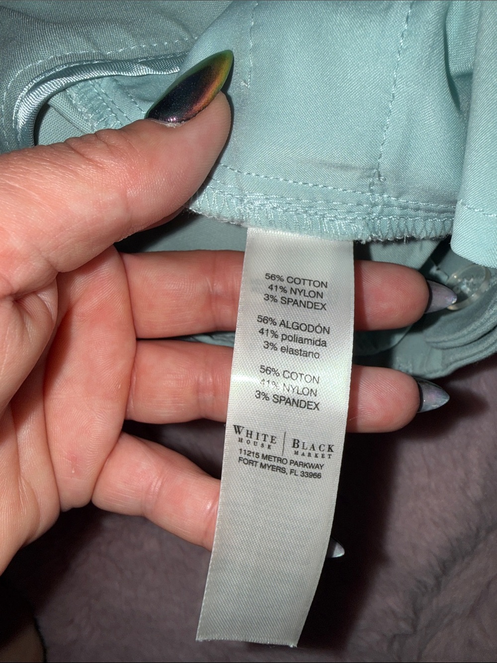 White House Black Market Mint Cropped Dress Pants - Picture 6 of 7